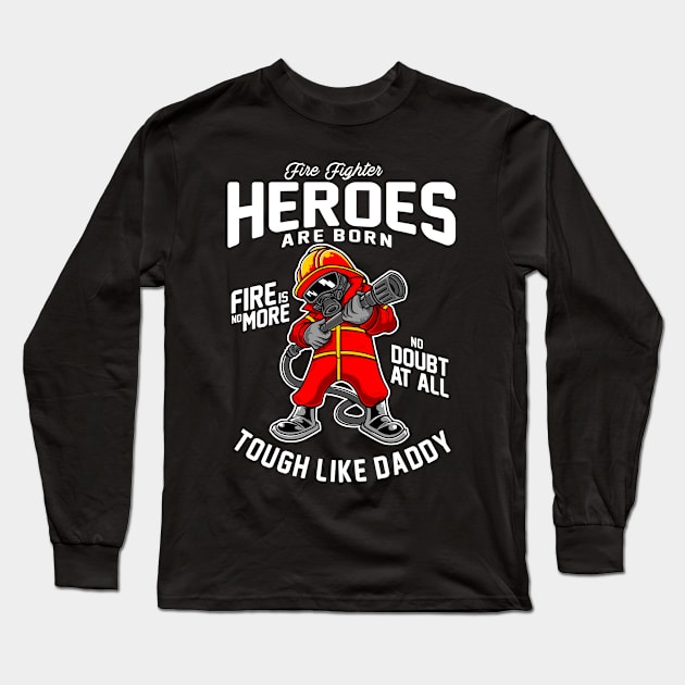 Fire Fighter Long Sleeve T-Shirt by Unestore